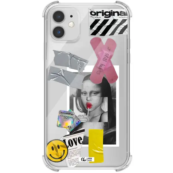 Mona Lisa Street Style Apple iPhone 11 Clear PC Case
