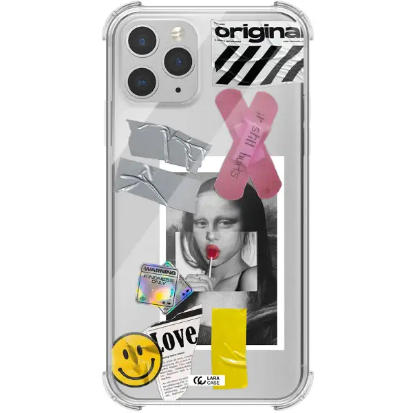 Mona Lisa Street Style Apple iPhone 11 pro max Clear PC Case