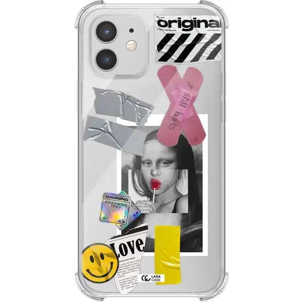 Mona Lisa Street Style Apple iPhone 12 mini Clear PC Case