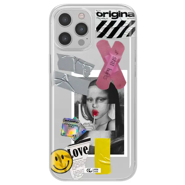 Mona Lisa Street Style Apple iPhone 12 pro Clear TPU Case