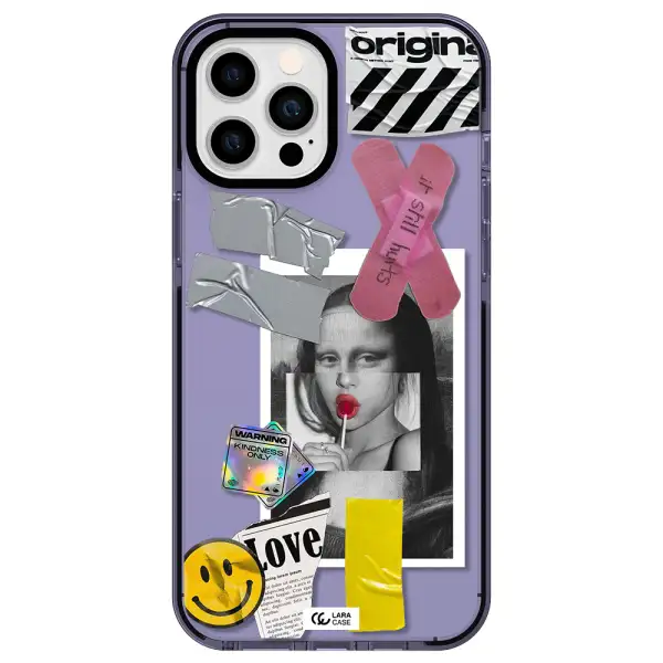 Mona Lisa Street Style Apple iPhone 12 pro max impact Lilac Case