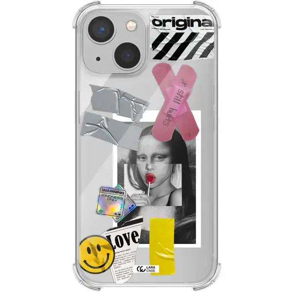 Mona Lisa Street Style Apple iPhone 13 mini Clear PC Case