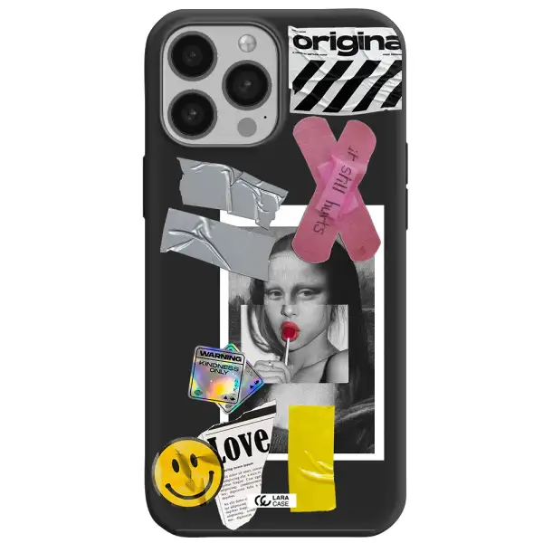 Mona Lisa Street Style Apple iPhone 13 Pro Silicone black Case