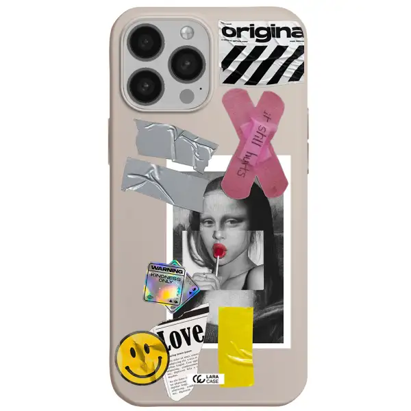 Mona Lisa Street Style Apple iPhone 13 Pro Silicone Stone Case