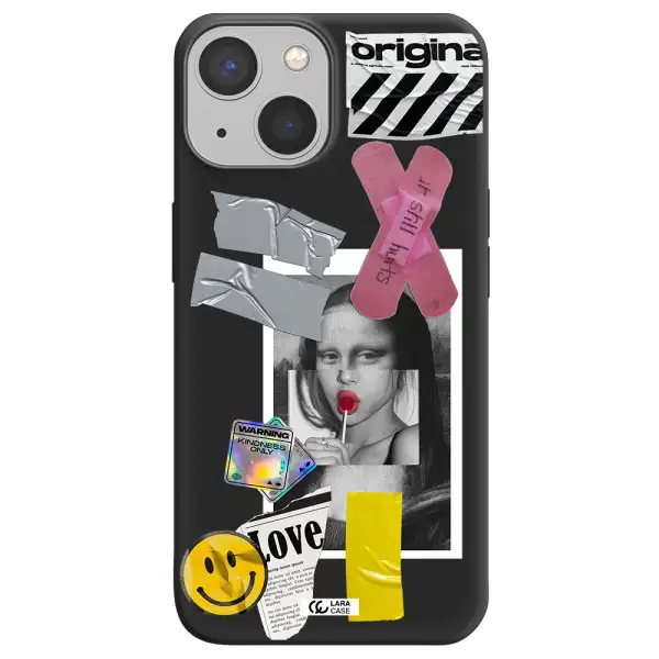 Mona Lisa Street Style Apple iPhone 13 Silicone black Case