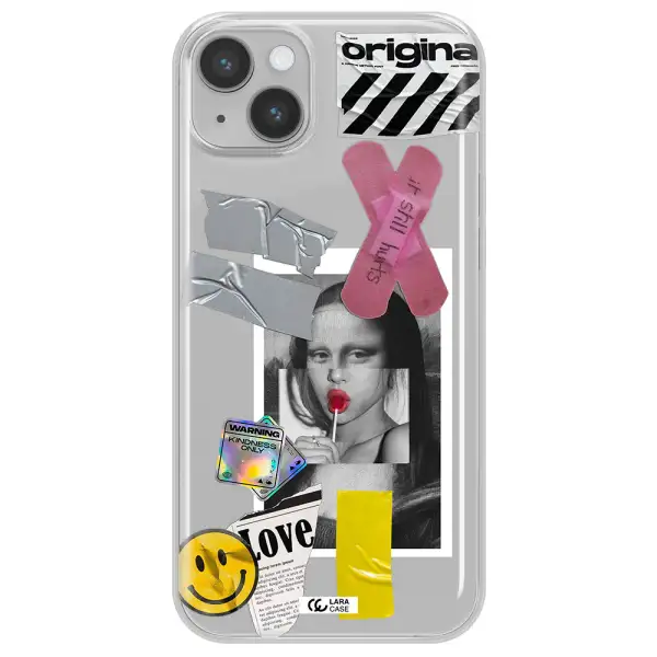 Mona Lisa Street Style Apple iPhone 14 Clear TPU Case