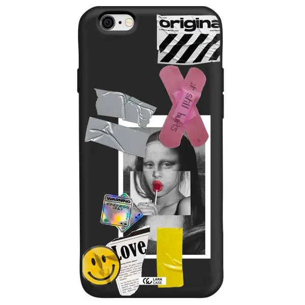 Mona Lisa Street Style Apple iPhone 6 Silicone black Case