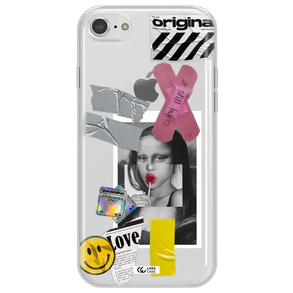 Mona Lisa Street Style Apple iPhone 7 Clear TPU Case