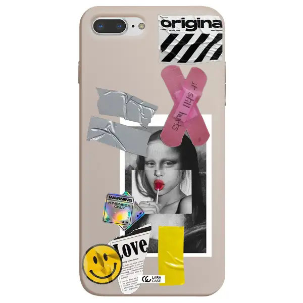 Mona Lisa Street Style Apple iPhone 7 plus Silicone Stone Case