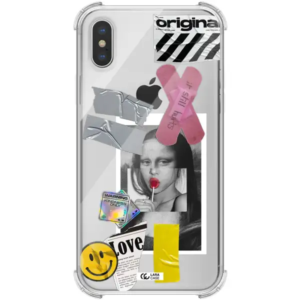 Mona Lisa Street Style Apple iPhone XS Clear PC Case