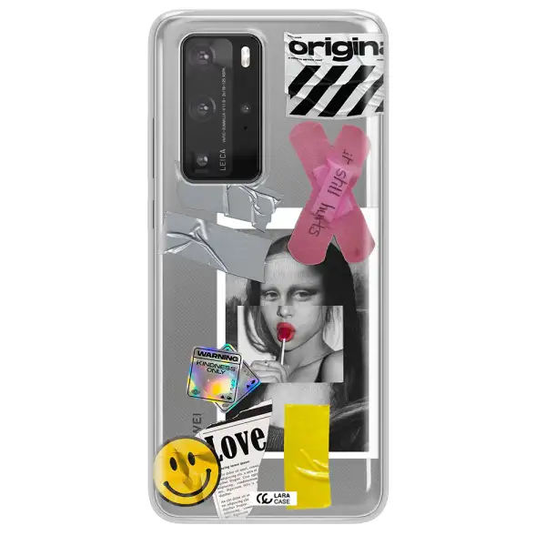 Mona Lisa Street Style Huawei P40 Pro Clear TPU Case