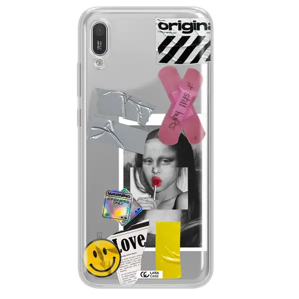 Mona Lisa Street Style Huawei Y6 Pro 2019 Clear TPU Case