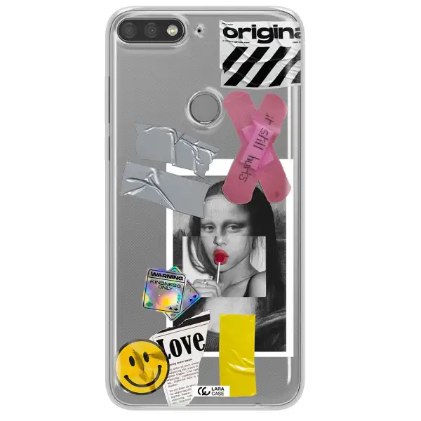 Mona Lisa Street Style Huawei Y7 Prime 2018 Clear TPU Case
