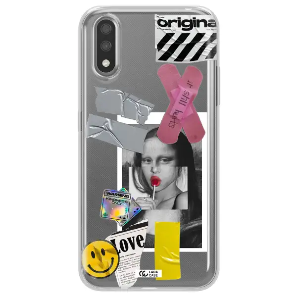 Mona Lisa Street Style Samsung A01 Clear TPU Case