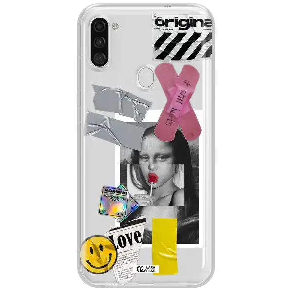 Mona Lisa Street Style Samsung A11 Clear TPU Case