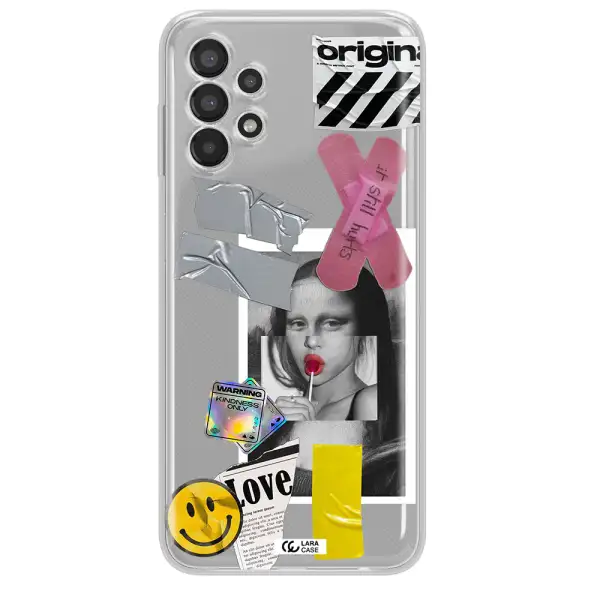 Mona Lisa Street Style Samsung A13 Clear TPU Case
