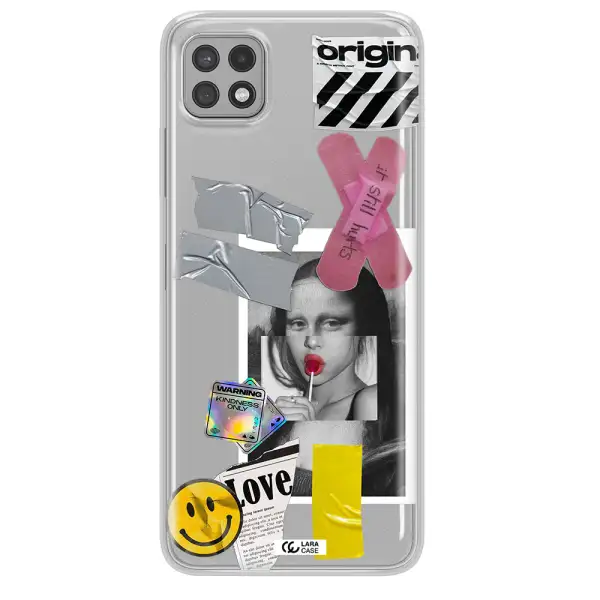 Mona Lisa Street Style Samsung A22 5g Clear TPU Case