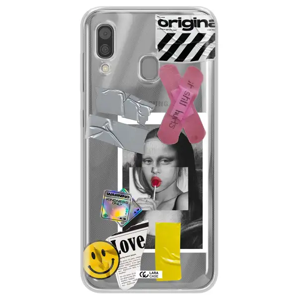 Mona Lisa Street Style Samsung A30 Clear TPU Case