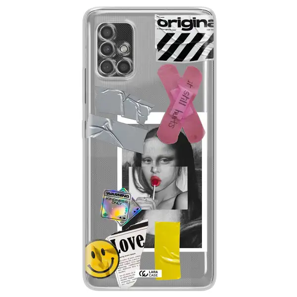 Mona Lisa Street Style Samsung A40S Clear Tpu Case