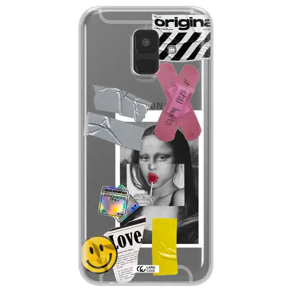 Mona Lisa Street Style Samsung A6 Clear TPU Case