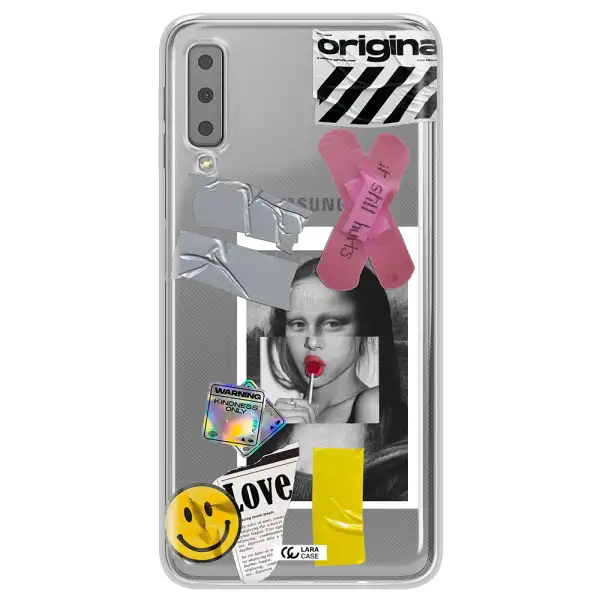Mona Lisa Street Style Samsung A7 2018 Clear TPU Case