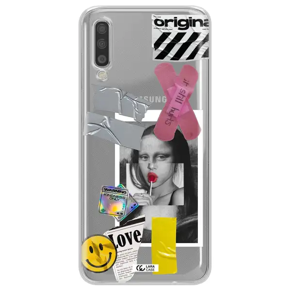 Mona Lisa Street Style Samsung A70 Clear TPU Case