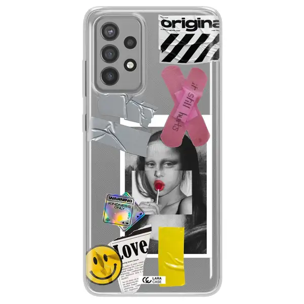 Mona Lisa Street Style Samsung A72 Clear TPU Case