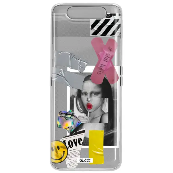 Mona Lisa Street Style Samsung A80 Clear TPU Case