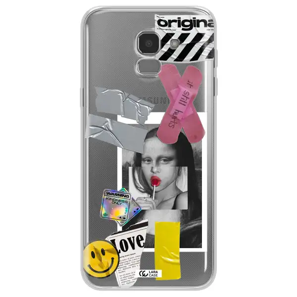 Mona Lisa Street Style Samsung J6 Clear TPU Case