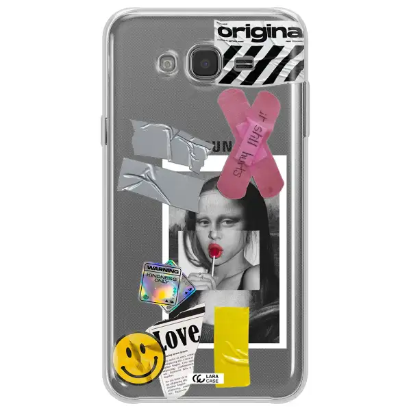 Mona Lisa Street Style Samsung J7 Clear TPU Case