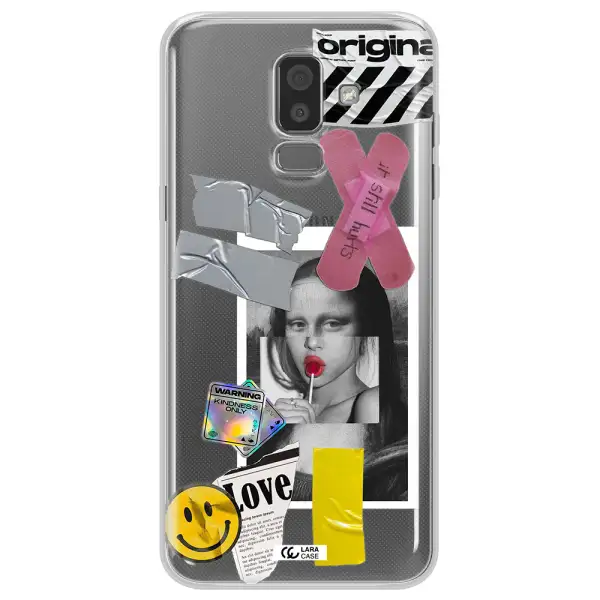 Mona Lisa Street Style Samsung J8 Clear TPU Case