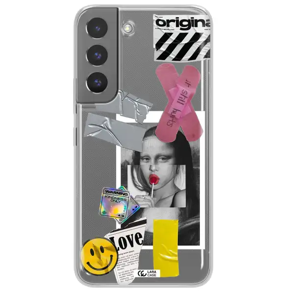 Mona Lisa Street Style Samsung S 22 Clear TPU Case