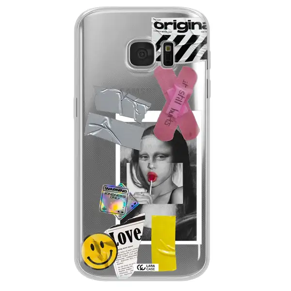 Mona Lisa Street Style Samsung S 7 Clear TPU Case