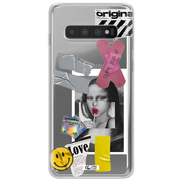 Mona Lisa Street Style Samsung S10 Plus Clear TPU Case