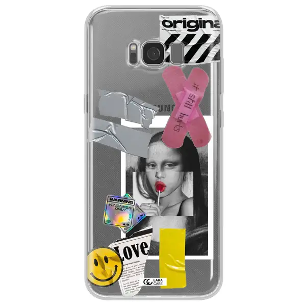 Mona Lisa Street Style Samsung S8 Plus Clear TPU Case