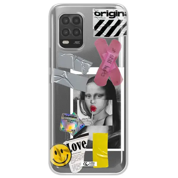 Mona Lisa Street Style Xiaomi Mi 10 Lite Clear TPU Case
