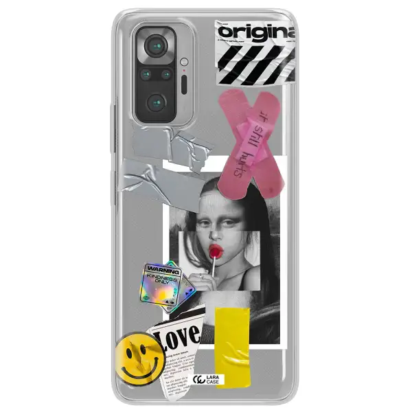 Mona Lisa Street Style Xiaomi Note 10 Pro Clear TPU Case
