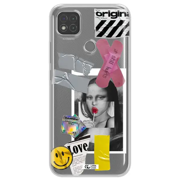 Mona Lisa Street Style Xiaomi Redmi 9C Clear TPU Case