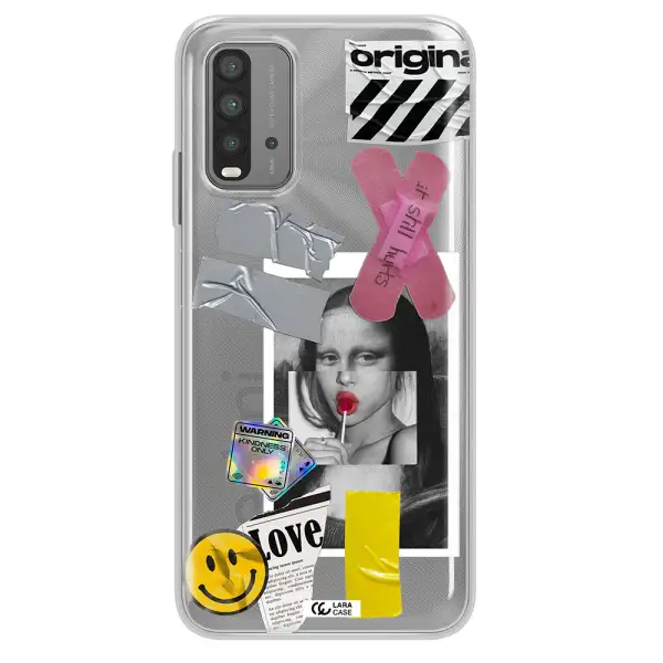 Mona Lisa Street Style Xiaomi Redmi 9T Clear TPU Case