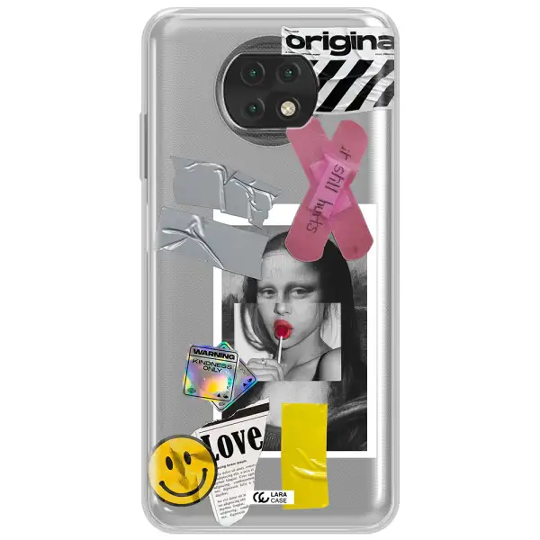 Mona Lisa Street Style Xiaomi Redmi Note 9T Clear Tpu Case