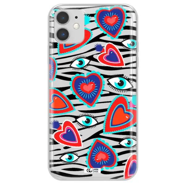 Eye Heart Apple iPhone 11 Clear TPU Case