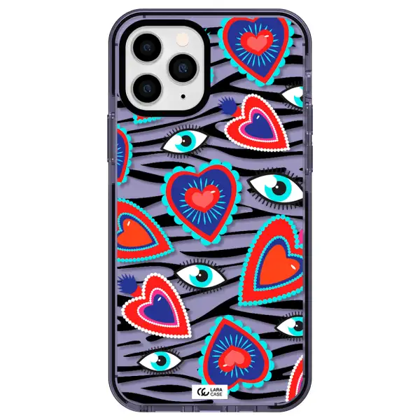 Eye Heart Apple iPhone 11 pro max impact Lilac Case