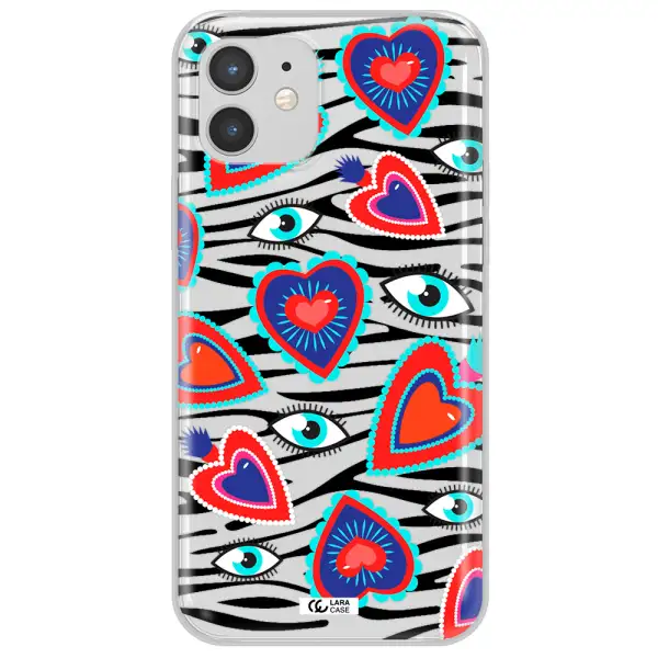 Eye Heart Apple iPhone 12 Clear TPU Case