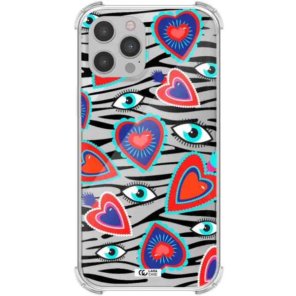 Eye Heart Apple iPhone 12 pro Clear PC Case