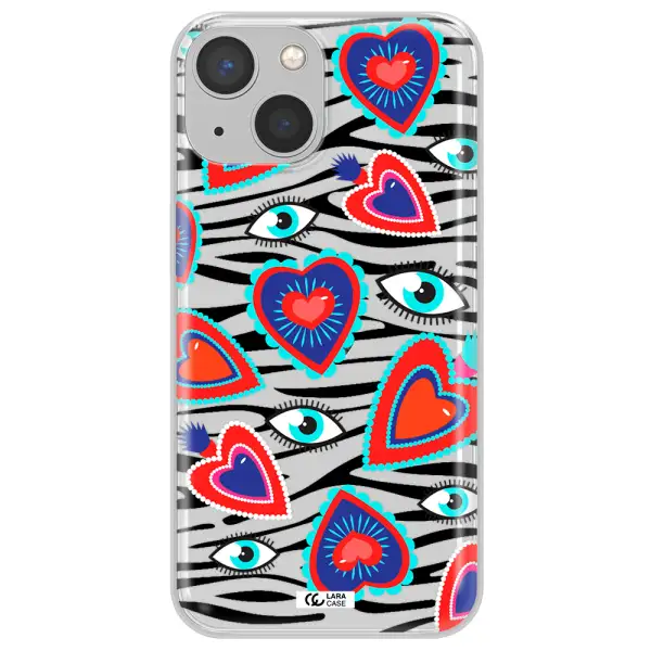 Eye Heart Apple iPhone 13 Clear TPU Case