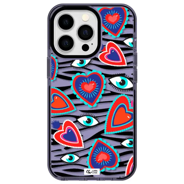 Eye Heart Apple iPhone 13 Pro impact Lilac Case