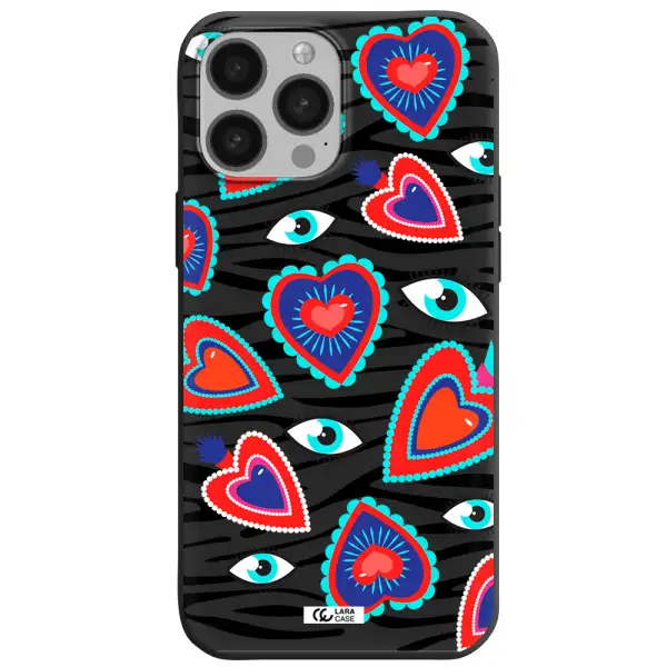 Eye Heart Apple iPhone 13 Pro Max Silicone black Case