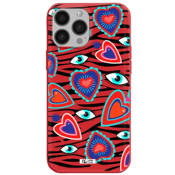 Eye Heart Apple iPhone 13 Pro Silicone Imperial Red Case