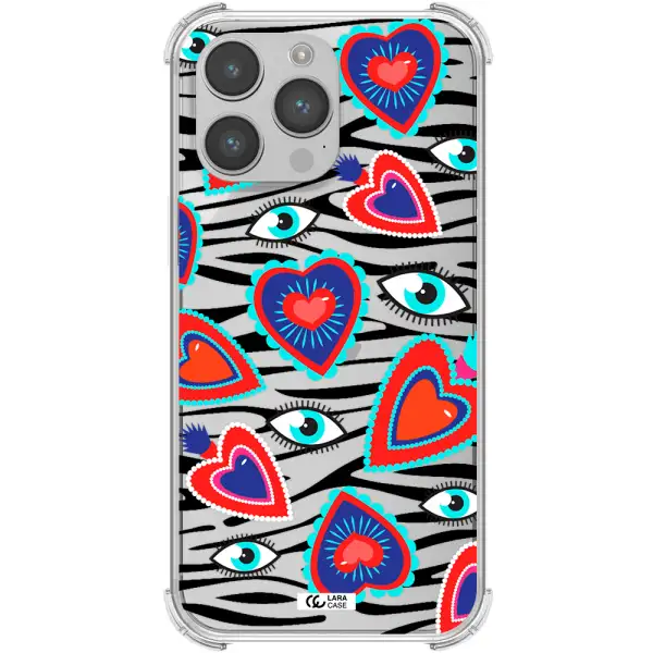 Eye Heart Apple iPhone 14 pro Clear PC Case