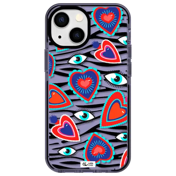 Eye Heart Apple iPhone 15 Plus impact Lilac Case